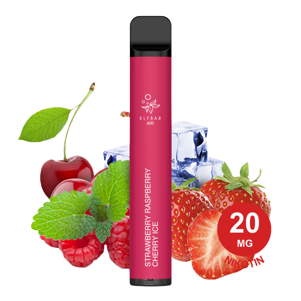 Elfbar 600 V1 Strawberry Cherry Ice 20mg Nikotin