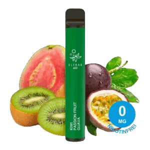 Elfbar 600 Kiwi Passion Fruit Guava 0Mg Nikotinfrei
