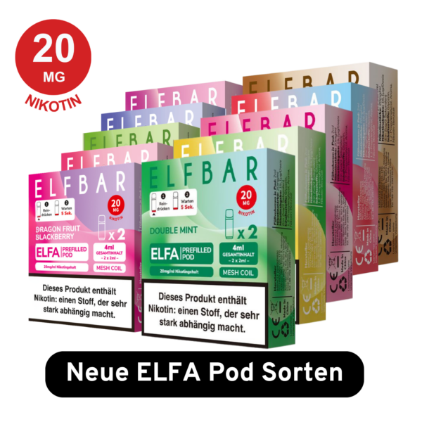 ELFBAR ELFA Pods - 10er Mix-Bundle (neue Sorten)
