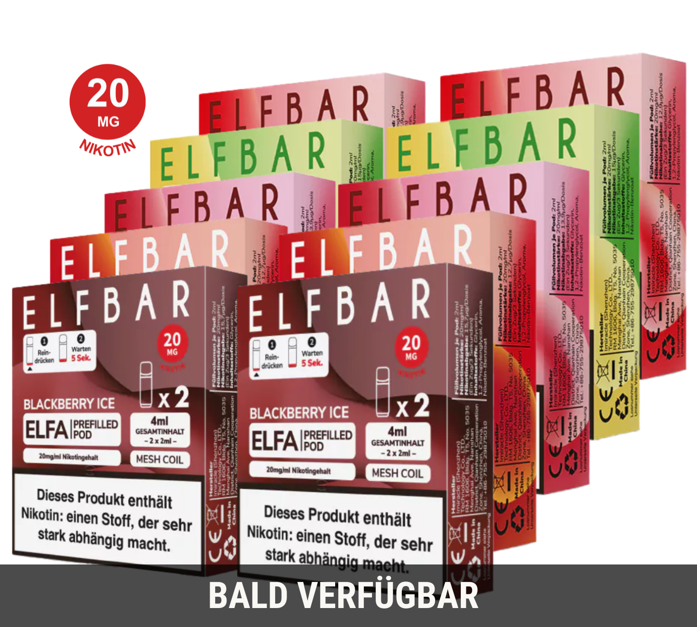 10er Pod Mix Bundle Neue Sorten: neue Geschmackswelten | Elf Bar 600