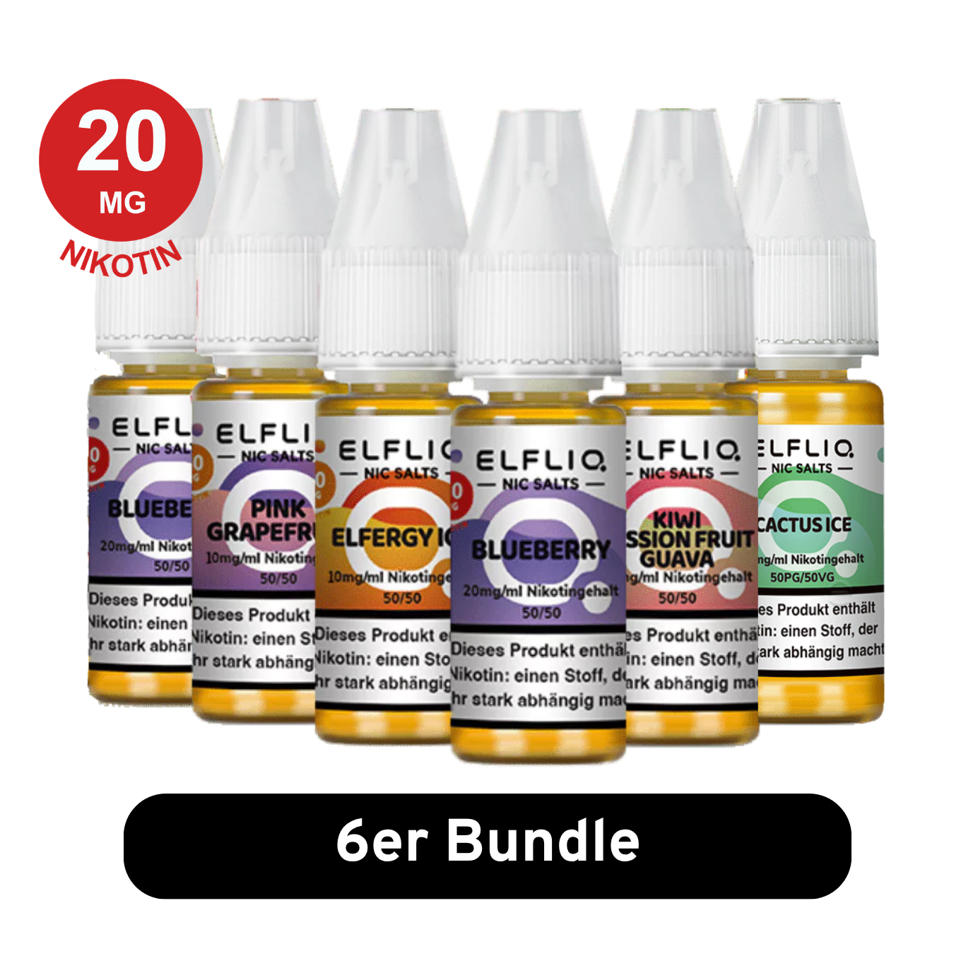 Elfbar Elfliq Liquid – 6Er Mix-Bundle
