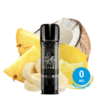 2x Tropenfrucht ELFA Pod Nikotinfrei mit Ananas, Banane, Zitronenscheiben und halbierter Kokosnuss im Hintergrund