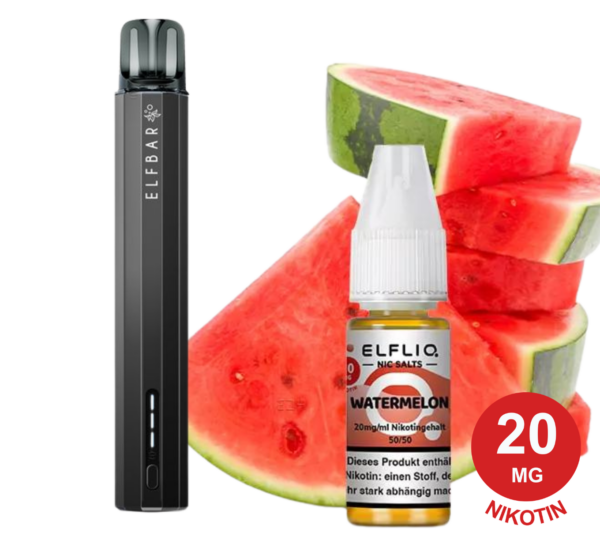 ELFBAR ELFA Turbo Pro Probierset - Black & Watermelon (20mg Nikotin)