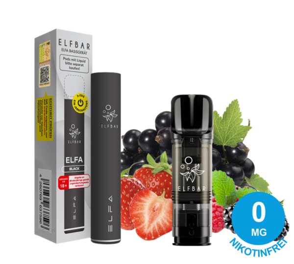 ELFBAR ELFA Probierset Nikotinfrei- Black & Mix Berries (2er Pack)