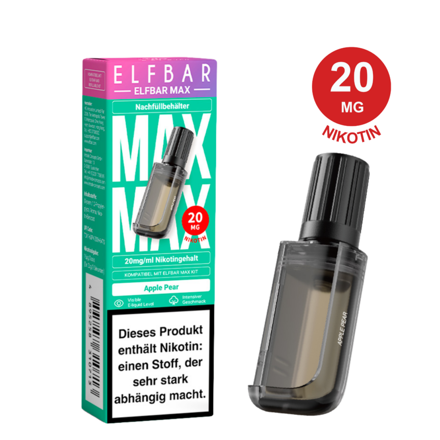 Elfbar Max Pod - Apple Pear 20Mg Nikotingehalt – Bild 2