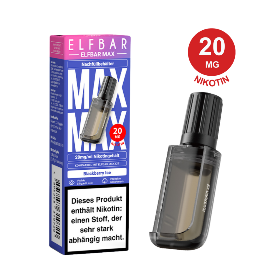 Elfbar Max Pod - Blackberry Ice 20Mg Nikotingehalt – Bild 2