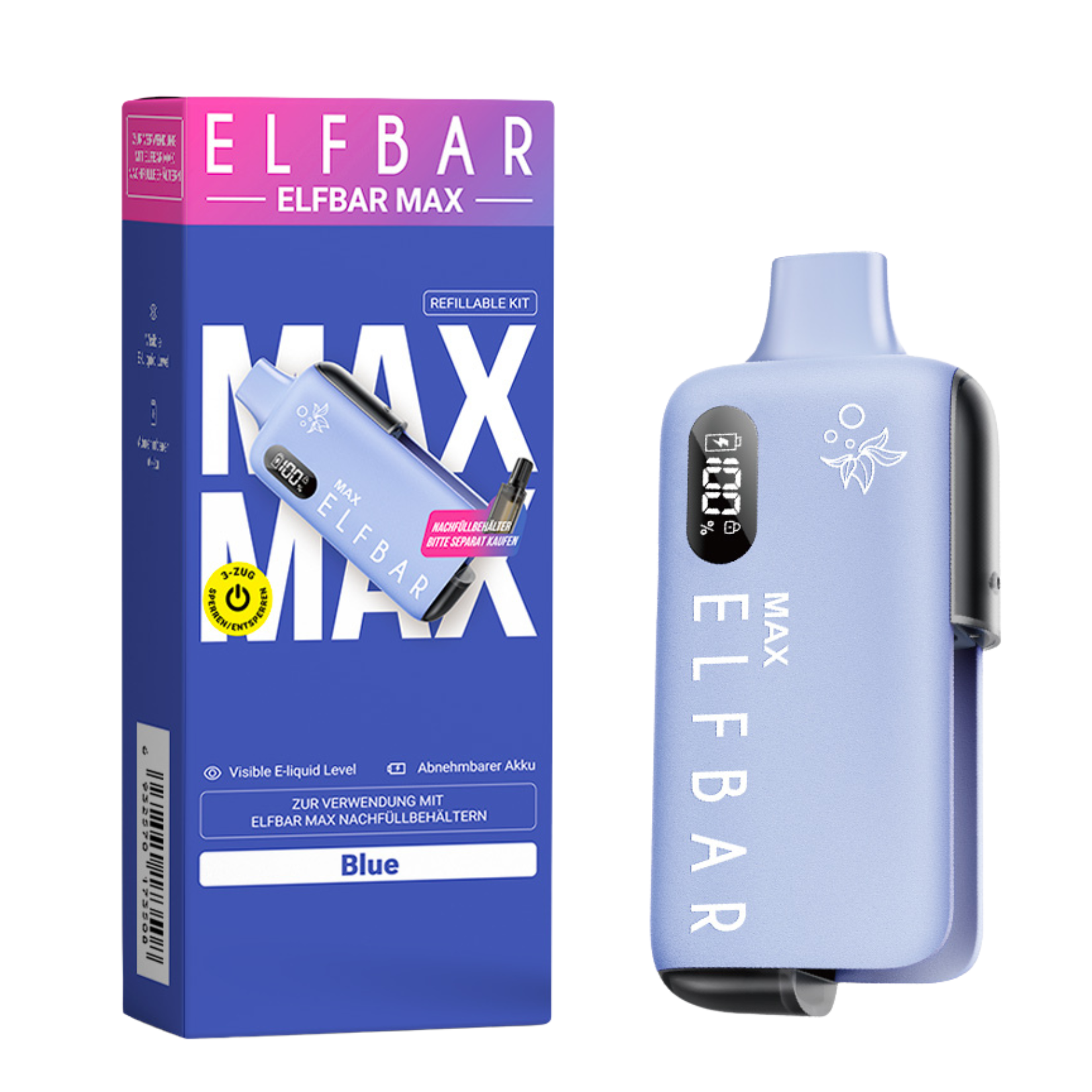 Elfbar – Elfa Pods, Liquid, Und Elf Bar 600 Elfbar Max Blue Package