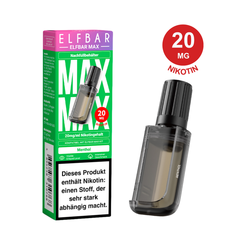 Elfbar Max Pod - Menthol 20Mg Nikotingehalt – Bild 2