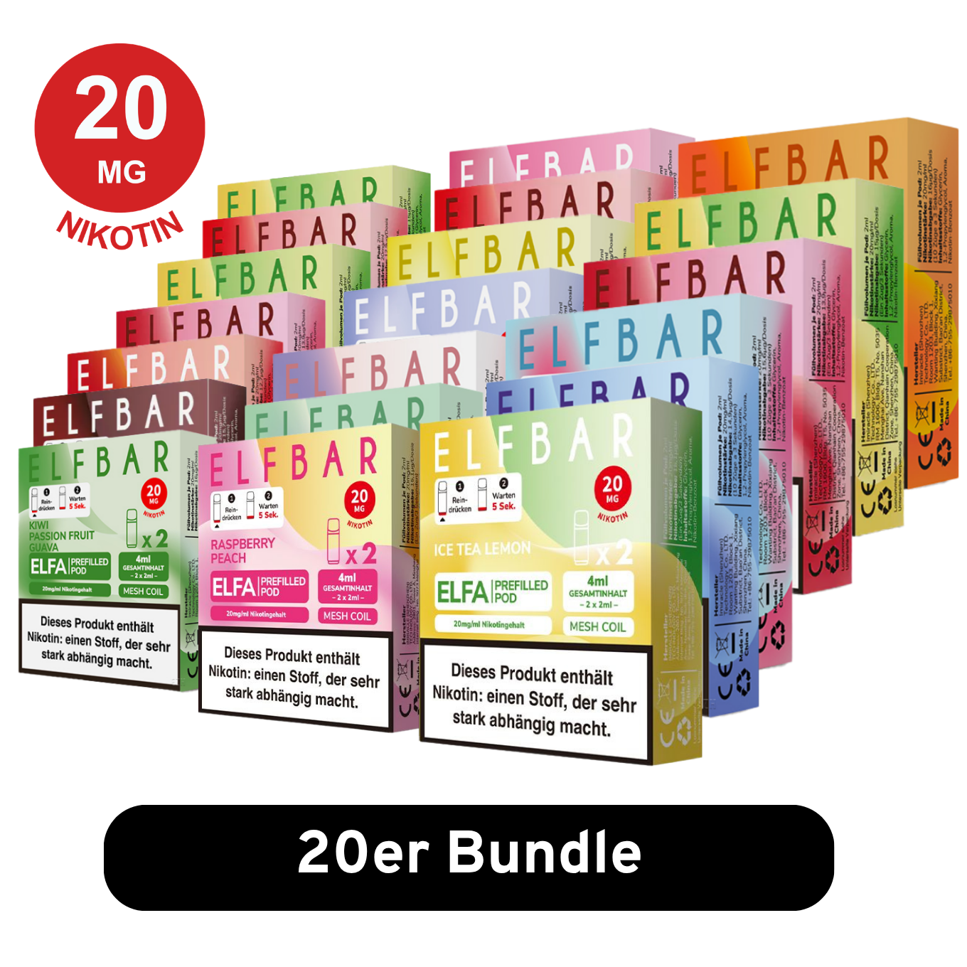 elfbar pods paket ELFBAR ELFA Pods - 20er Mix-Bundle