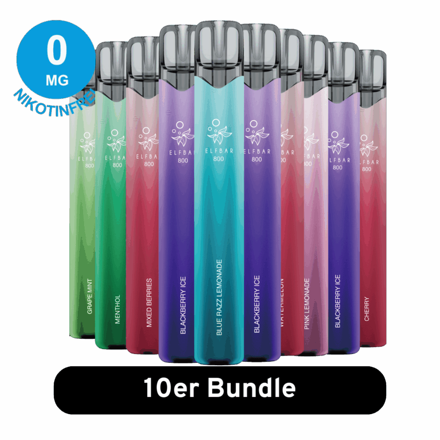 Elfbar 800 – 10Er Mix-Bundle 0Mg Nikotinfrei