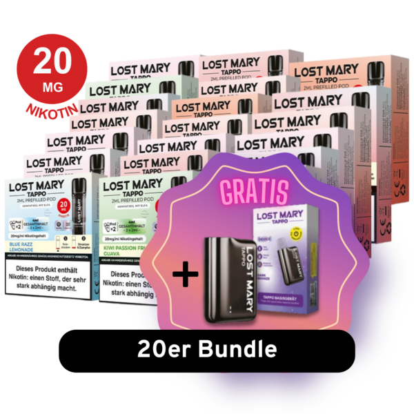 Lost Mary TAPPO Pods – 20er Mix Bundle + gratis Basisgerät