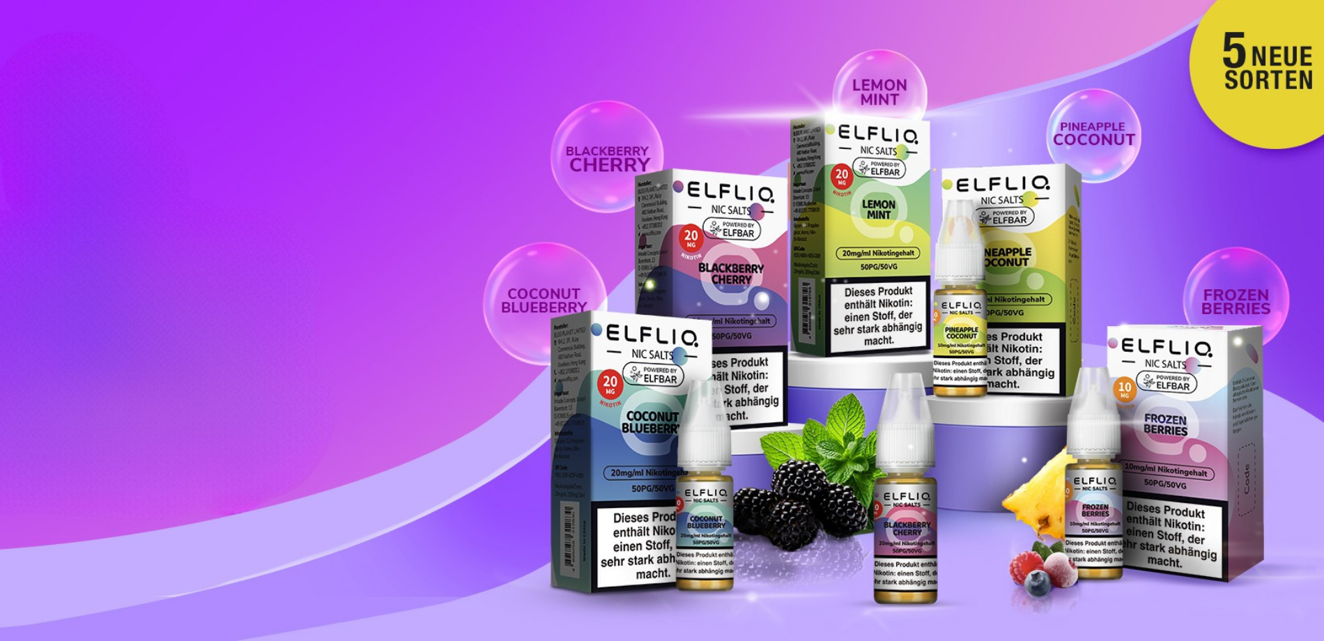 Elfbar – Elfa Pods, Liquid, Und Elf Bar 600 Elfliq Neue Sorten Banner