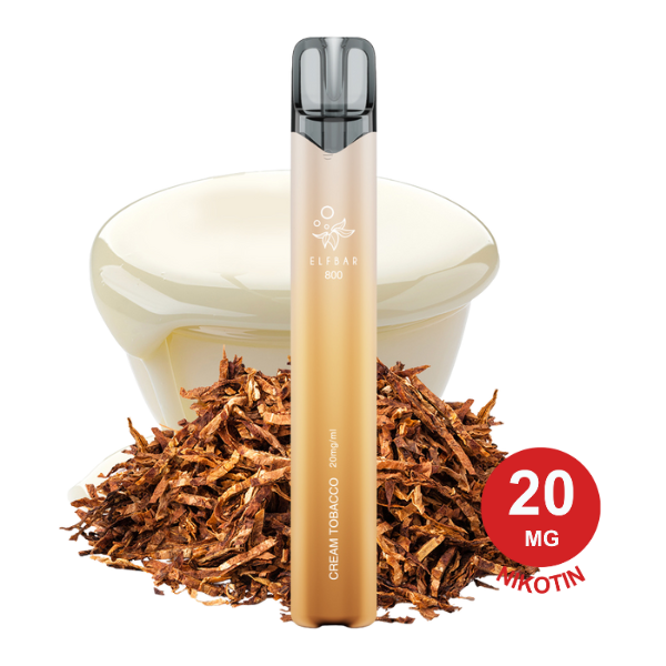Elfbar 800 - Creamy Tobacco 20Mg Nikotin Elfbar 800 Cream Tobacco