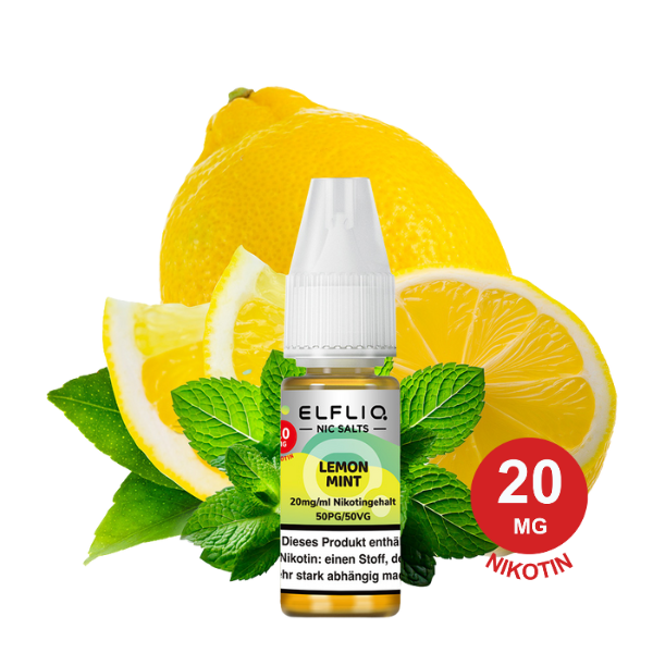 Elfliq By Elfbar - Lemon Mint 20Mg Nikotin (10Ml) Elfliq Lemon Mint 20 Mg