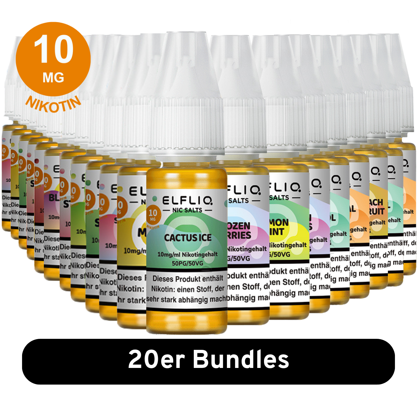 Elfbar Elfliq Liquid – 20Er Mix-Bundle 10Mg