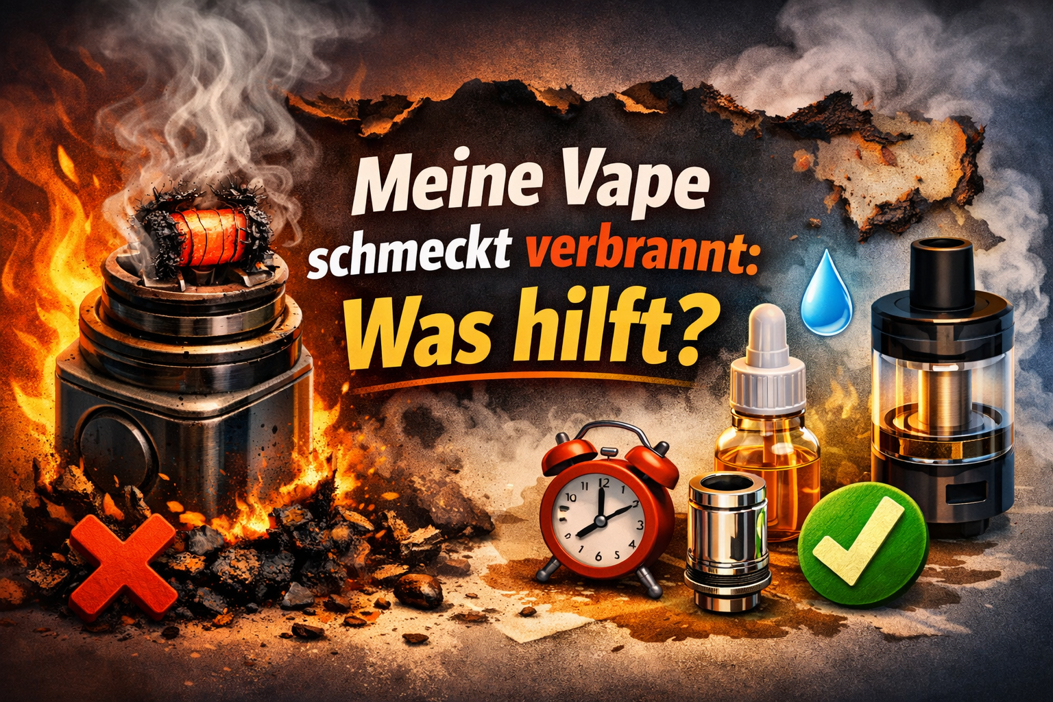 Meine Vape schmeckt verbrannt: Was hilft?