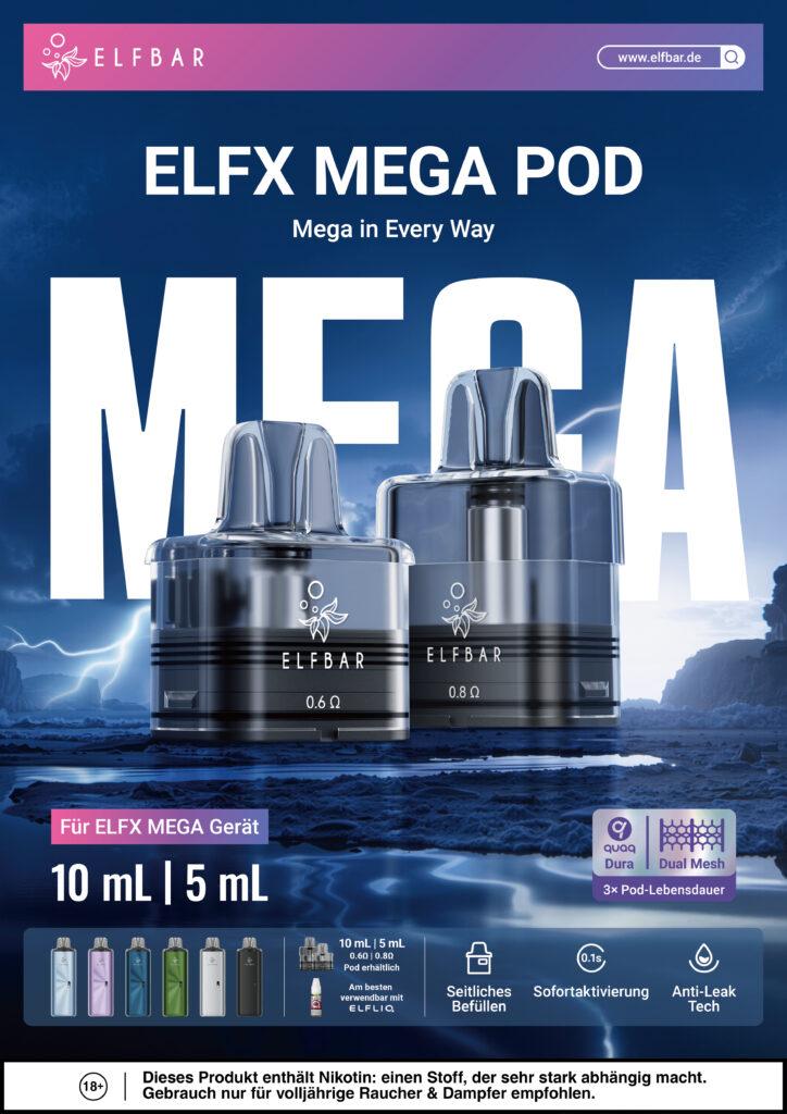 elfbar elfa master akku Elfbar ELFX Mega Pod Kit - 2800 mAh main image 0