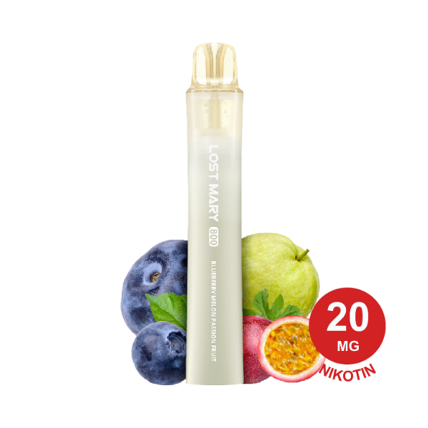 Lost Mary 800 - Blueberry Melon Passion Fruit 20Mg Nikotin Lost Mary 800 Blueberry Melon Passion Fruit