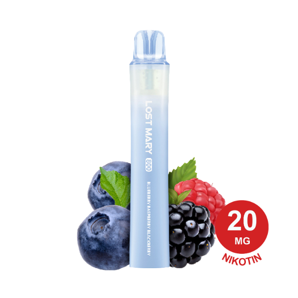 Lost Mary 800 - Blueberry Raspberry Blackberry 20Mg Nikotin Lost Mary 800 Blueberry Raspberry Blackberry