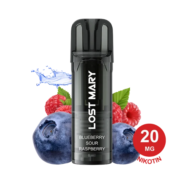 Lost Mary Wavi Pod – Blueberry Sour Raspberry 20Mg Nikotin (2Er Pack) Lost Mary Wavi Blueberry Sour Raspberry 20 Mg