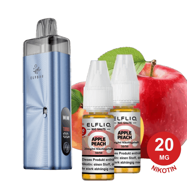 ELFBAR ELFX MEGA Probierset – Cyan & Apple Peach (20mg Nikotin)