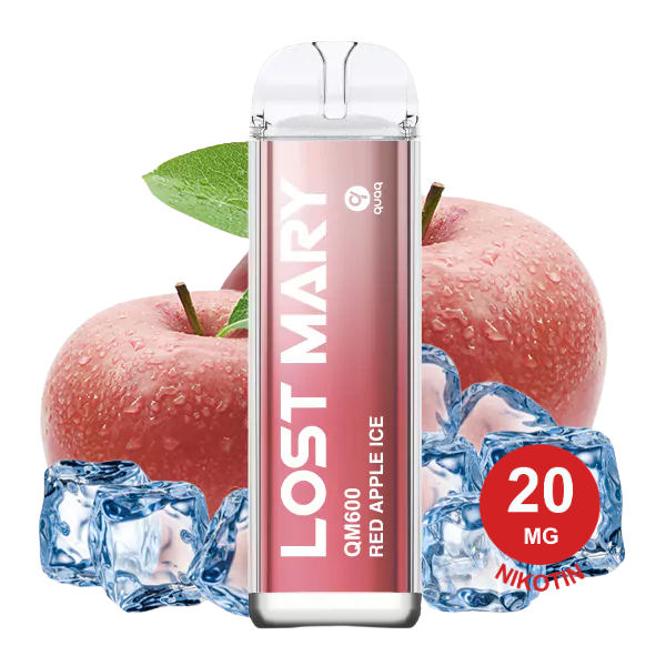 Lost Mary Qm600 – Red Apple Ice 20Mg Nikotin Lost Mary Qm600 Red Apple Ice