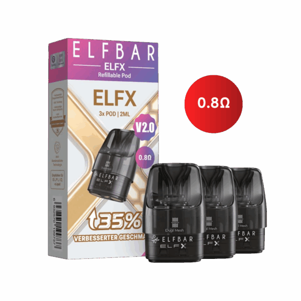 ELFBAR ELFX V2.0 Refillable Pod - 0.8 Ω