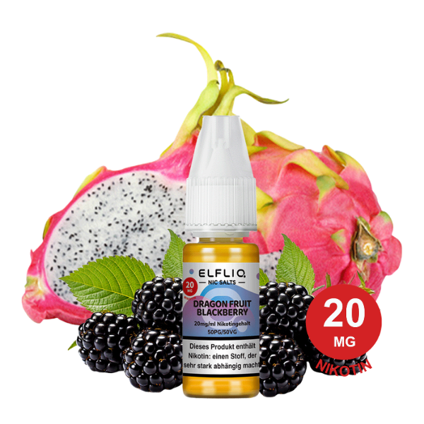 Elfliq By Elfbar - Dragon Fruit Blackberry 20Mg Nikotin (10Ml) Elfliq Dragon Fruit Blackberry 20 Mg
