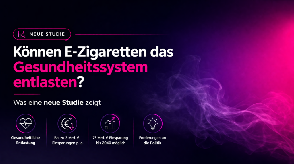 Können E-Zigaretten Das Gesundheitssystem Entlasten? Was Eine Neue Studie Zeigt