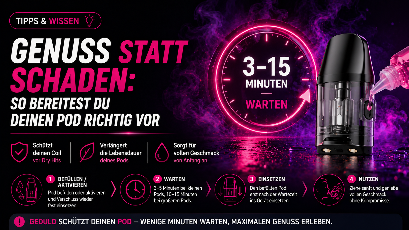Genuss statt Schaden: So bereitest du deinen Pod richtig vor