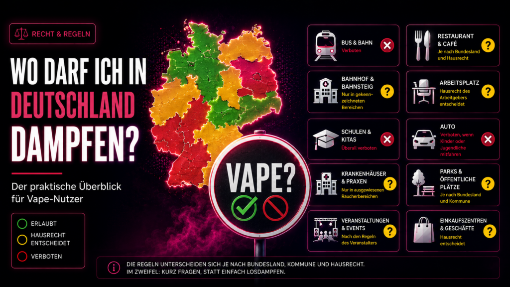 Wo In Deutschland Darf Ich Dampfen? Unser Praktischer Überblick Für Vape- Und E-Zigaretten-Nutzer