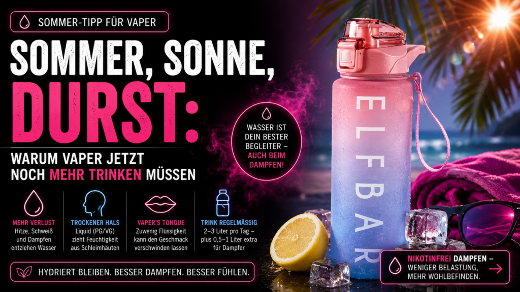 Sommer, Sonne, Durst: Warum Vaper Jetzt Noch Mehr Trinken Müssen