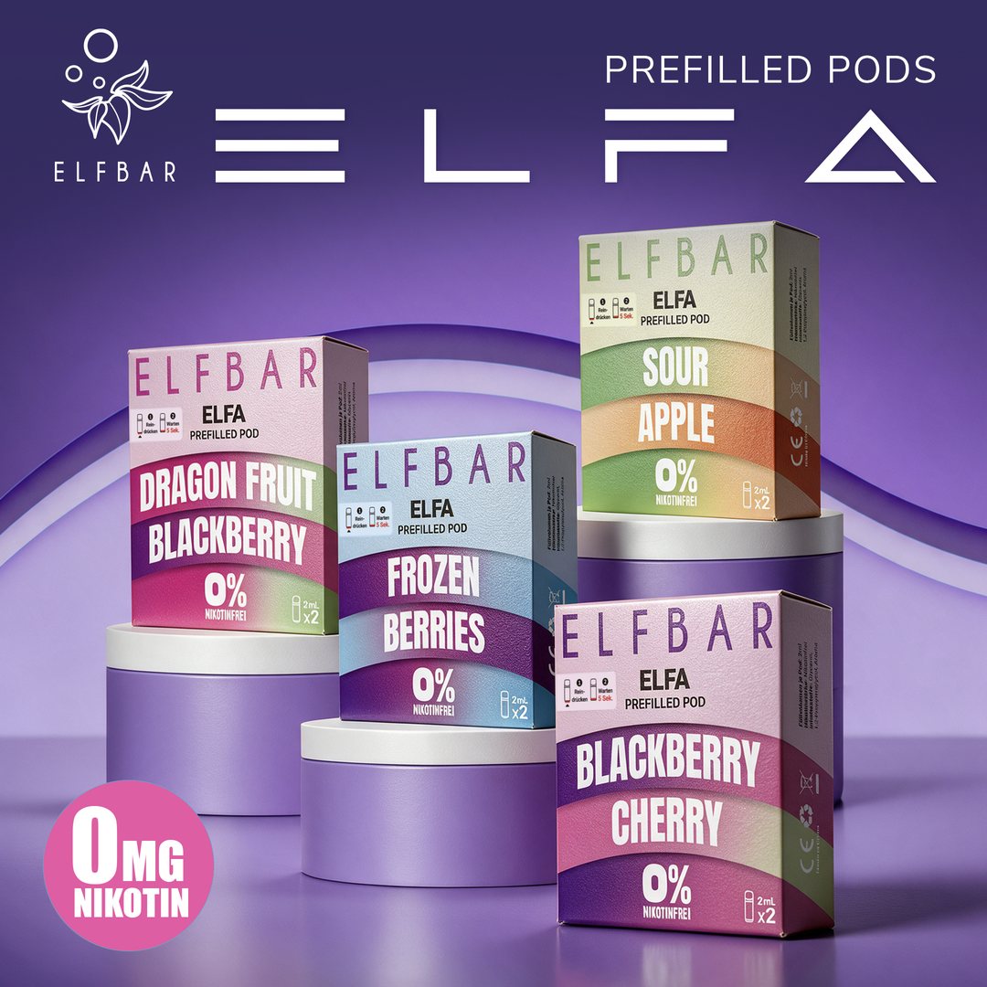 Elfbar Elfa Prefilled Pods 0 Mg Nikotinfrei: Neue Sorten