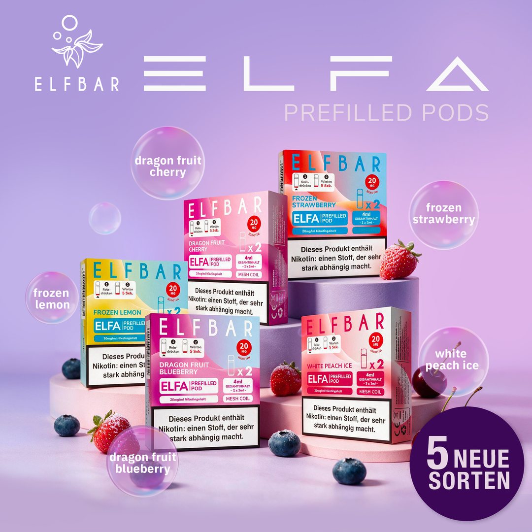 Elfbar Elfa Prefilled Pods: 5 Neue Sorten